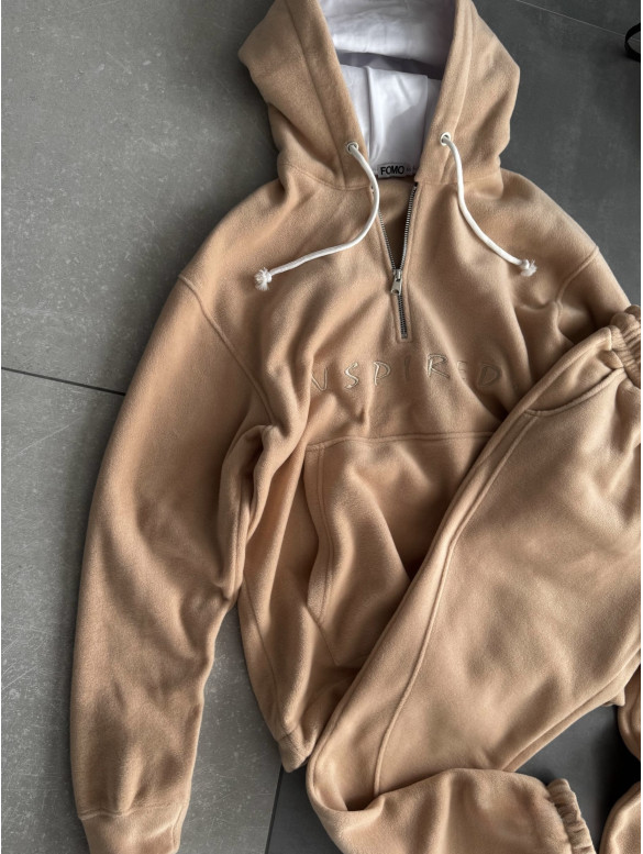 Флісовий oversize костюм з вишивкою