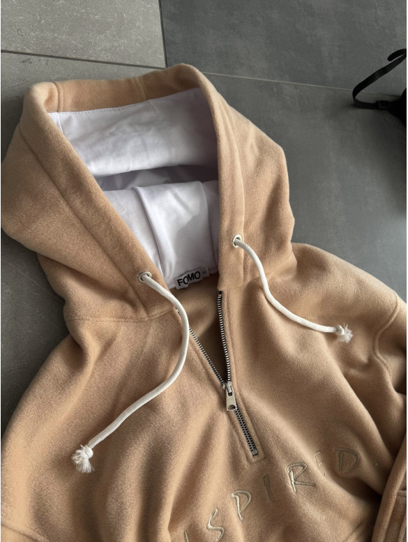 Флісовий oversize костюм з вишивкою