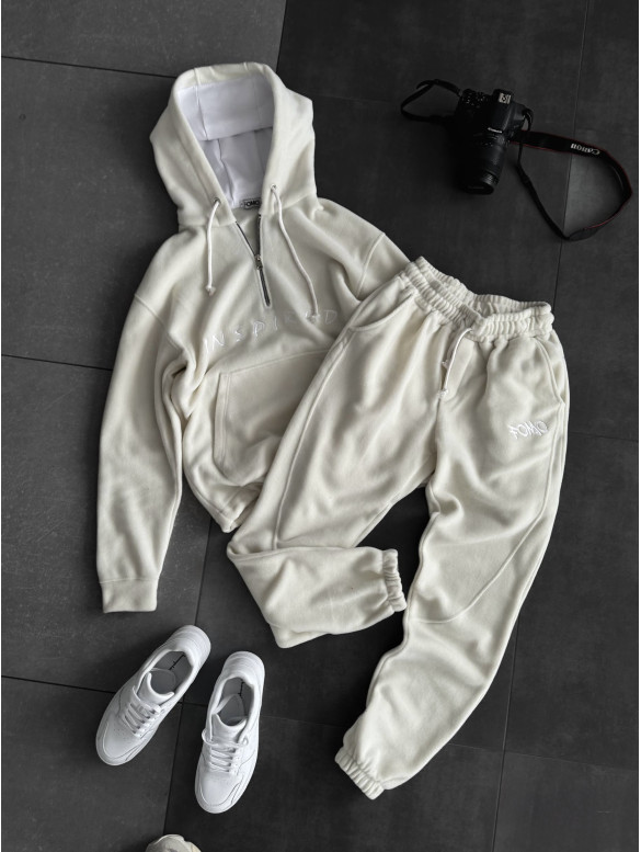 Флісовий oversize костюм з вишивкою