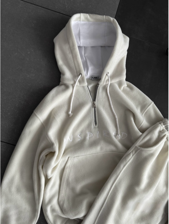 Флісовий oversize костюм з вишивкою