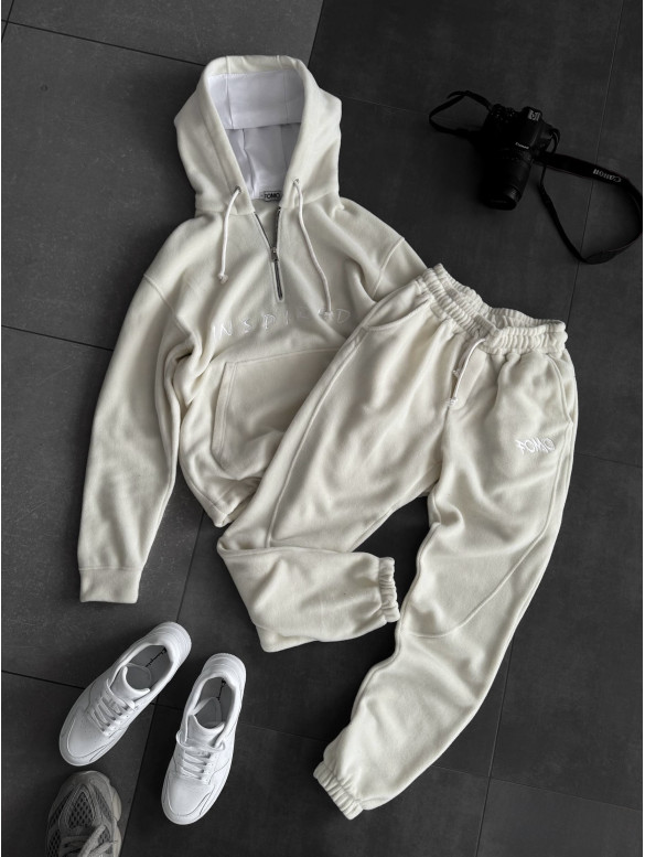 Флісовий oversize костюм з вишивкою