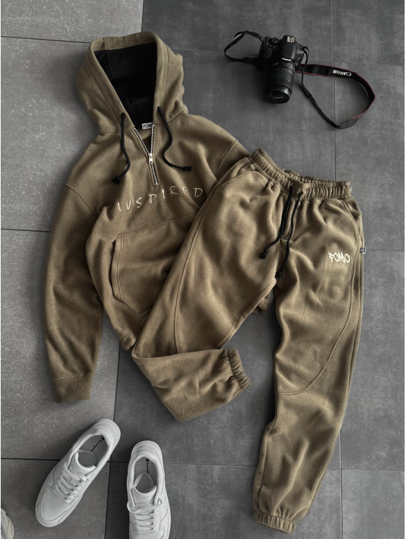 Флісовий oversize костюм з вишивкою