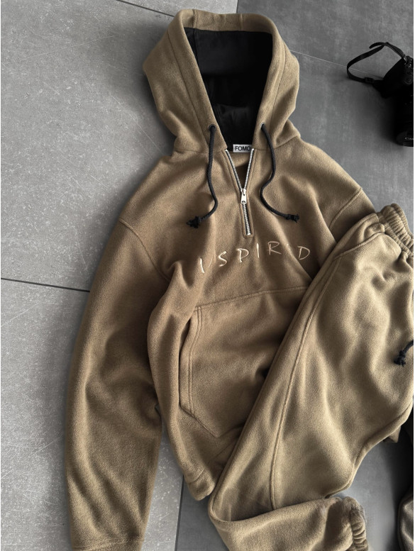 Флісовий oversize костюм з вишивкою