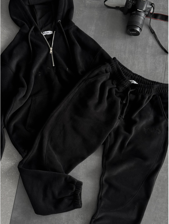 Флісовий oversize костюм з вишивкою