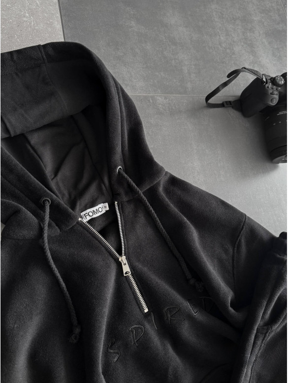Флісовий oversize костюм з вишивкою