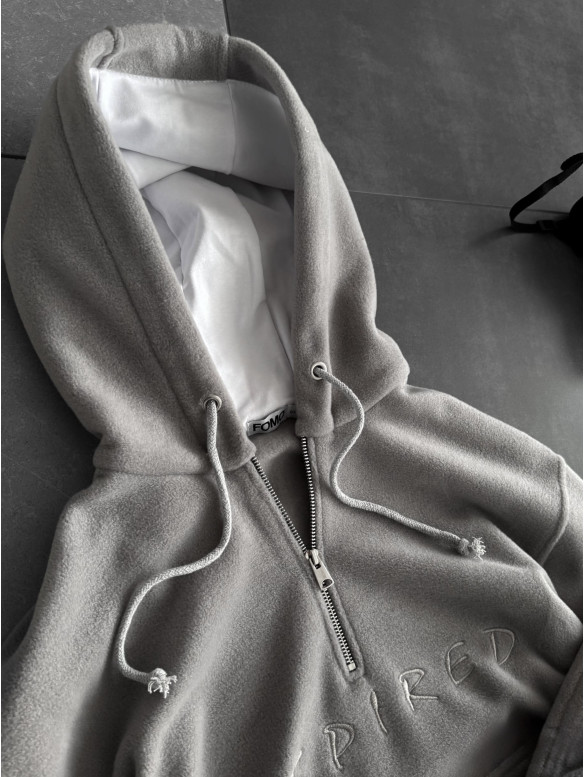 Флісовий oversize костюм з вишивкою