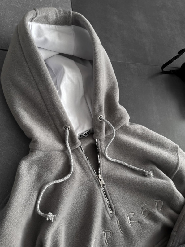 Флісовий oversize костюм з вишивкою