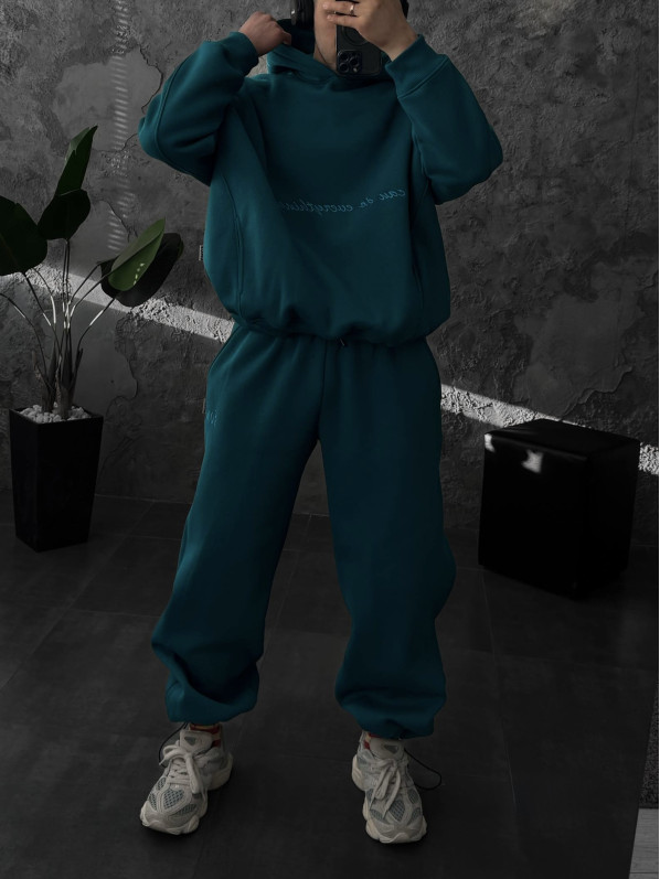 Oversize костюм з вишивкою