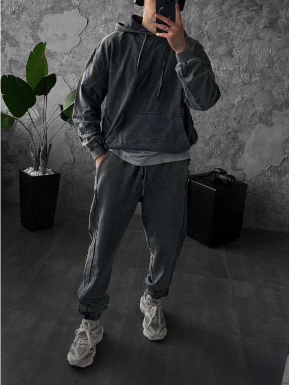 Oversize костюм з вивареної тканини