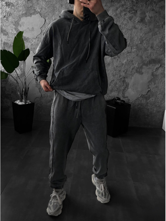 Oversize костюм з вивареної тканини