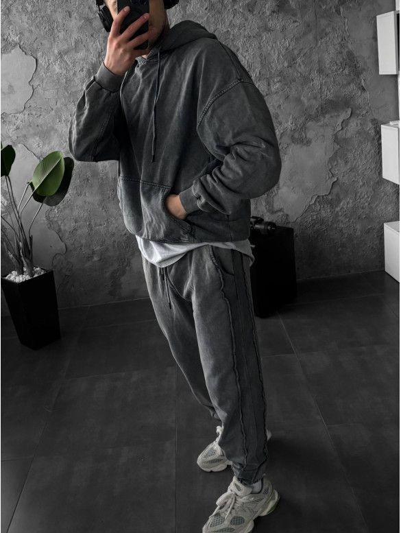 Oversize костюм з вивареної тканини