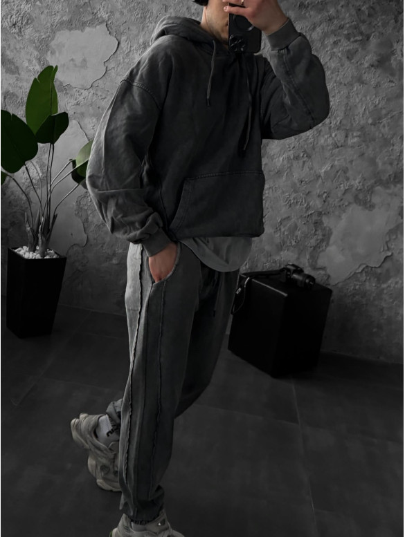 Oversize костюм з вивареної тканини