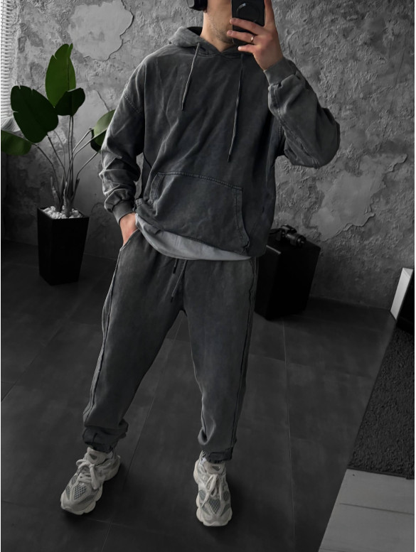 Oversize костюм з вивареної тканини