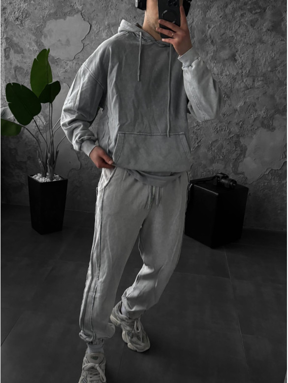 Oversize костюм з вивареної тканини