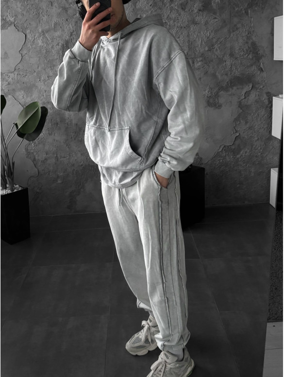 Oversize костюм з вивареної тканини