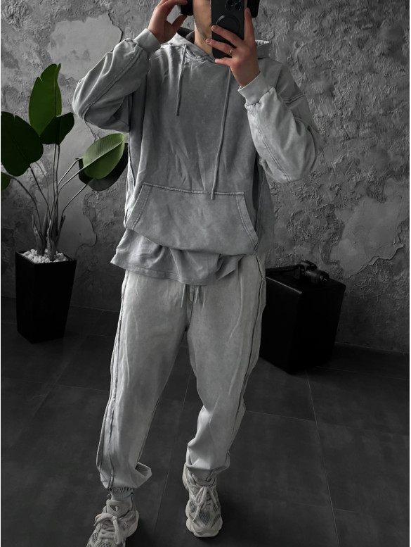 Oversize костюм з вивареної тканини
