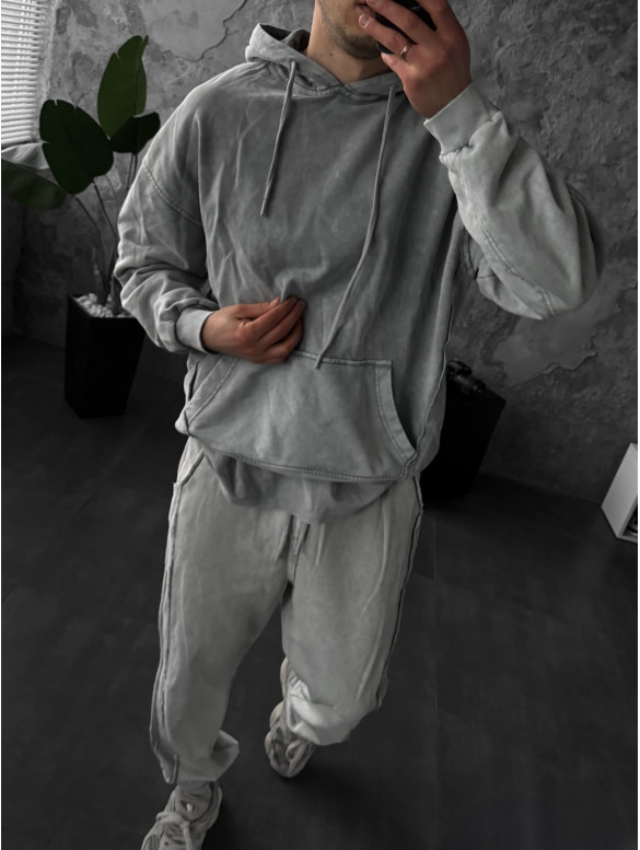 Oversize костюм з вивареної тканини
