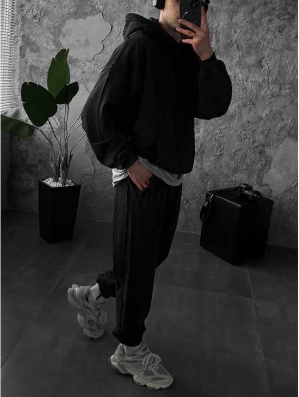 Oversize костюм з вивареної тканини