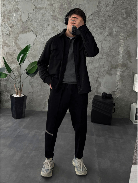 Oversize костюм з накладними кишенями