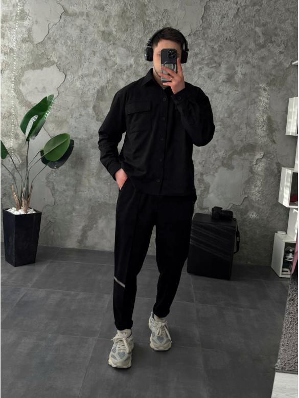 Oversize костюм з накладними кишенями