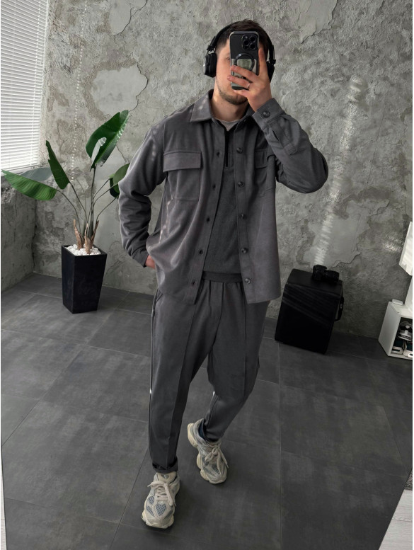 Oversize костюм з накладними кишенями