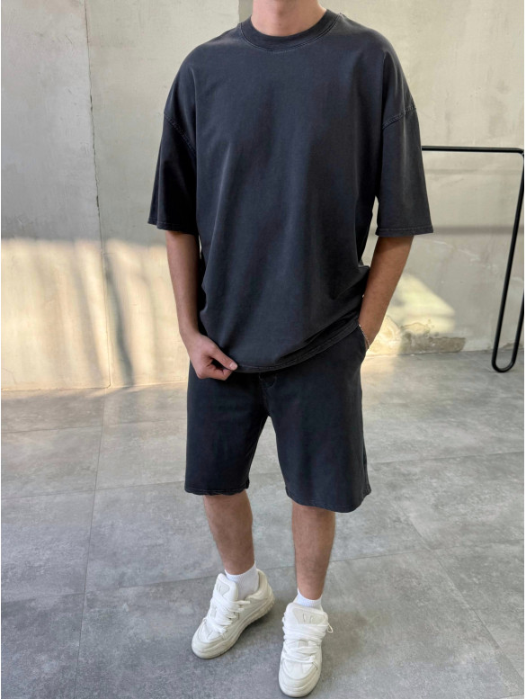 Oversize костюм з вивареної тканини