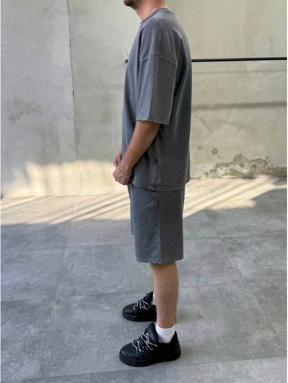 Oversize костюм з вивареної тканини