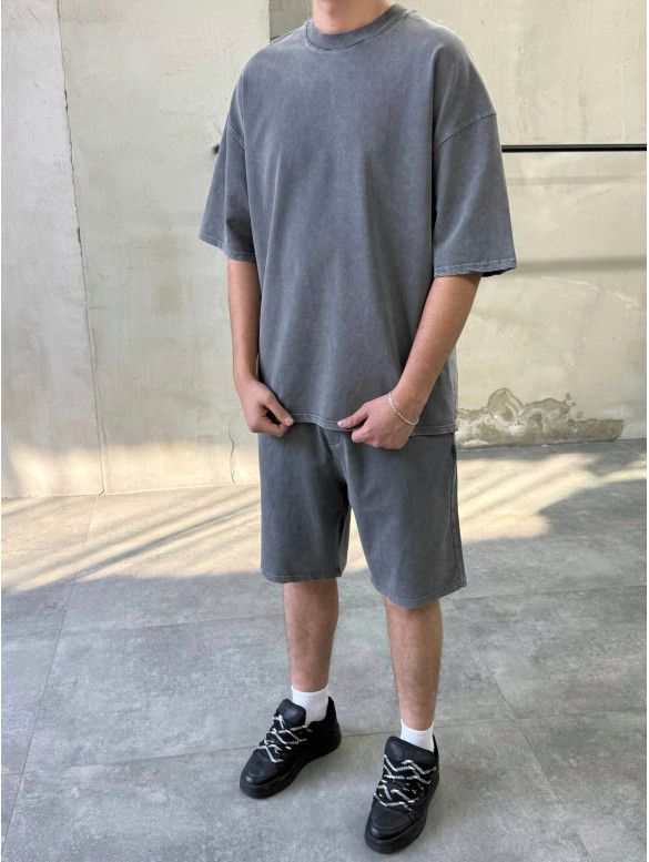 Oversize костюм з вивареної тканини