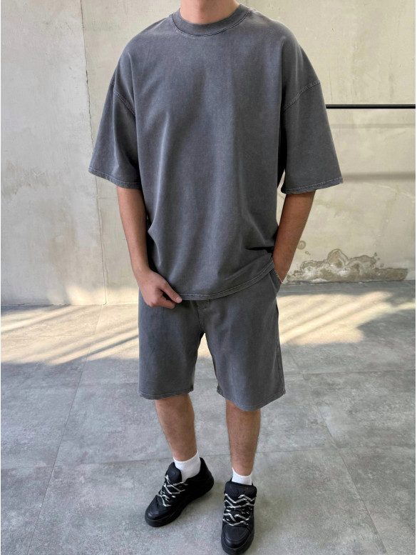 Oversize костюм з вивареної тканини