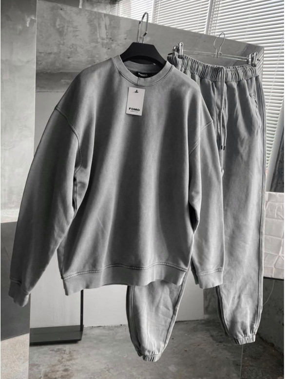 Oversize костюм з вивареної тканини