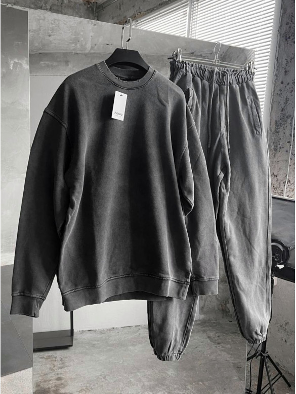 Oversize костюм з вивареної тканини