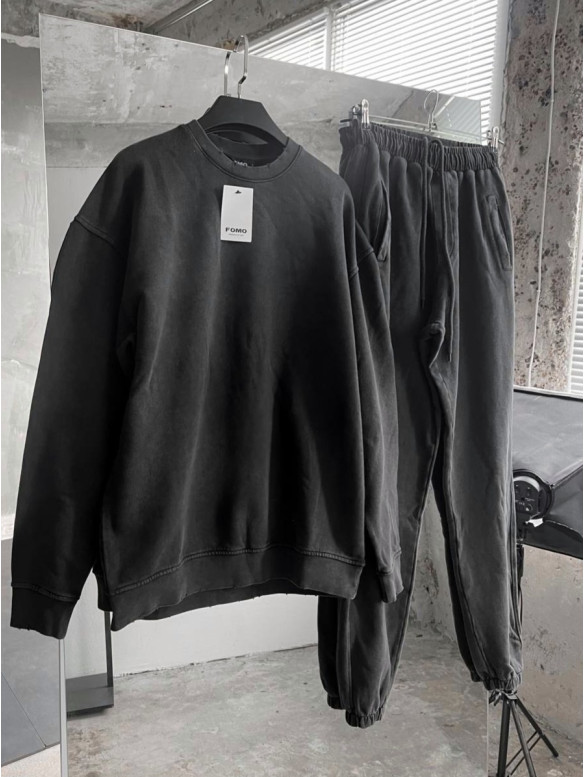 Oversize костюм з вивареної тканини