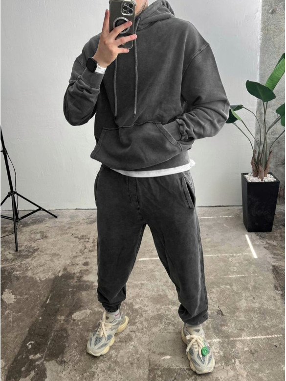 Oversize костюм з вивареної тканини