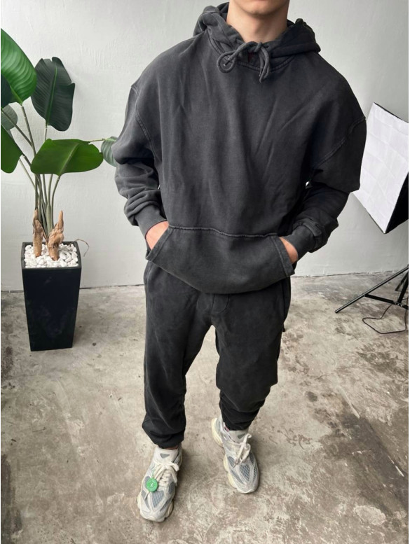 Oversize костюм з вивареної тканини