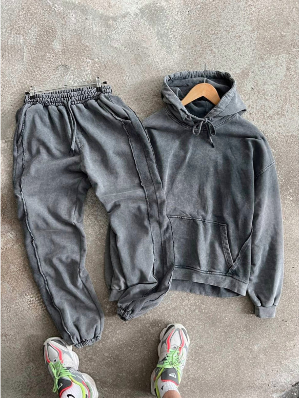 Oversize костюм з вивареної тканини