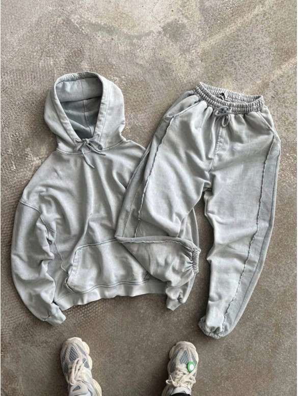 Oversize костюм з вивареної тканини
