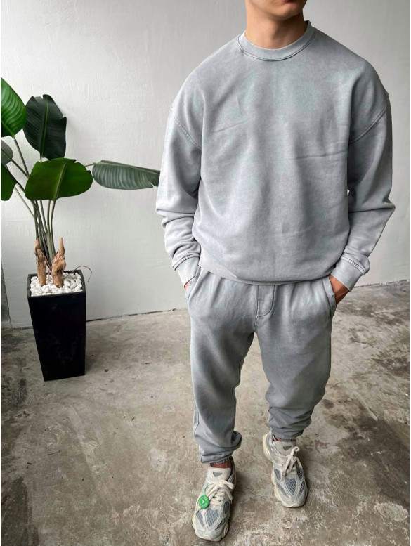 Oversize костюм з вивареної тканини