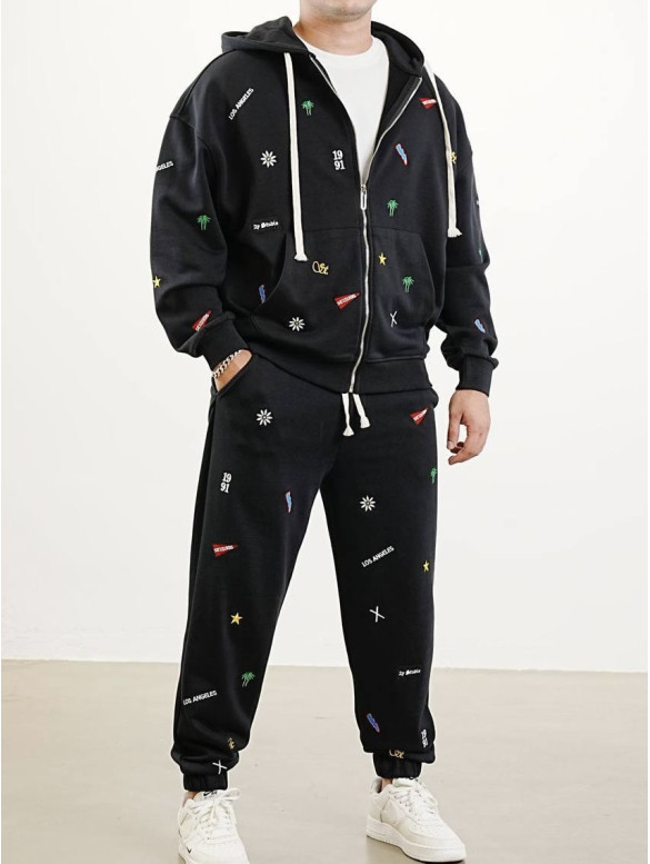 Oversize костюм з вишивкою