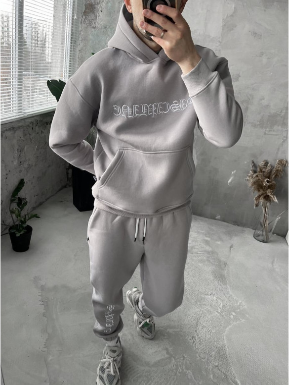 Oversize костюм з вишивкою