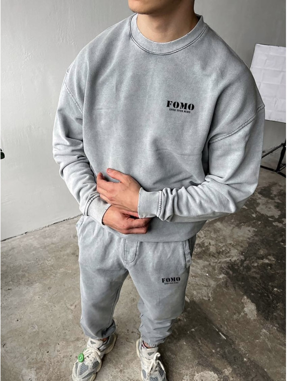 Oversize костюм з вивареної тканини