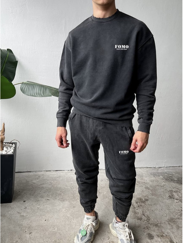 Oversize костюм з вивареної тканини