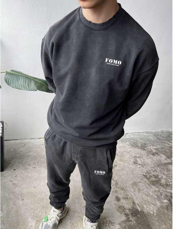 Oversize костюм з вивареної тканини