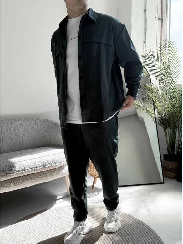 Замшевий oversize костюм