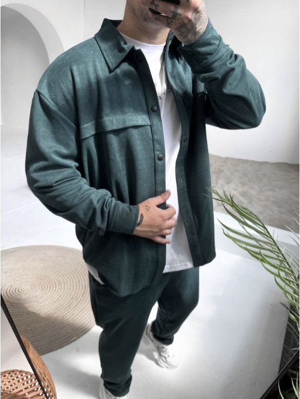 Замшевий oversize костюм