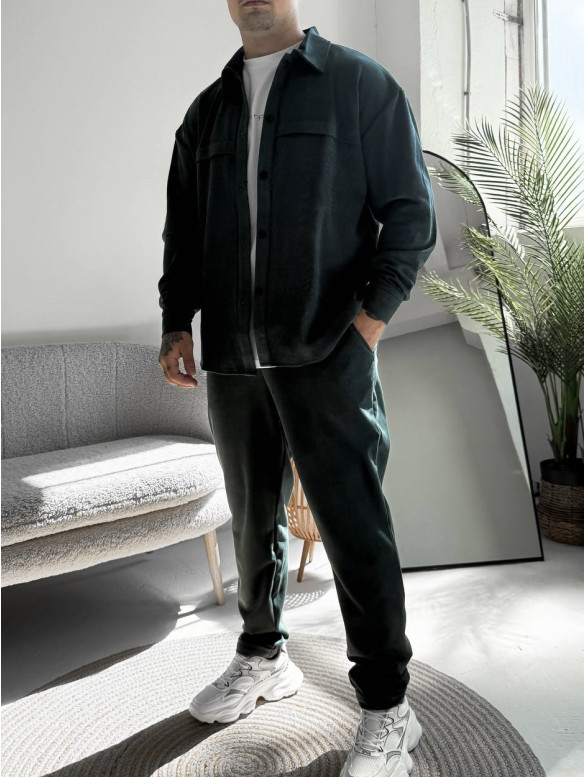 Замшевий oversize костюм