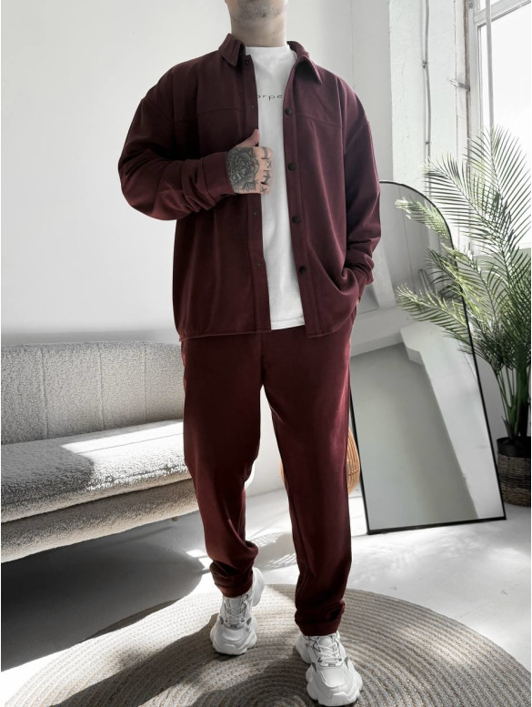 Замшевий oversize костюм