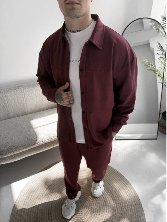 Замшевий oversize костюм