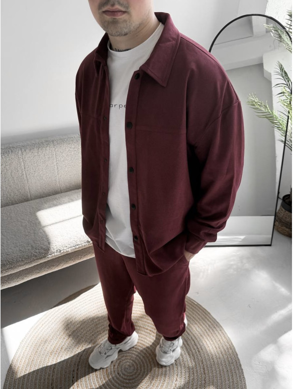 Замшевий oversize костюм