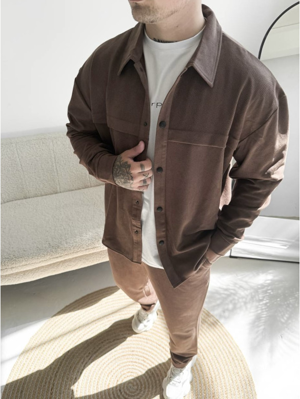 Замшевий oversize костюм