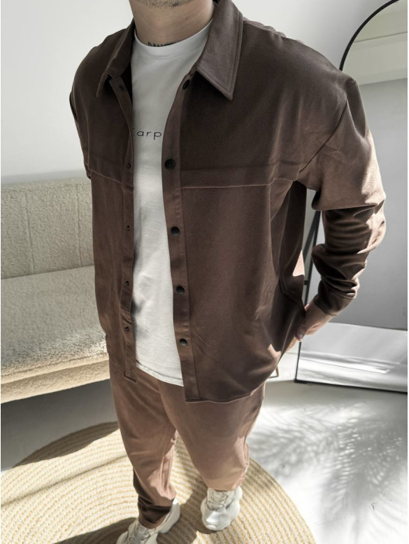 Замшевий oversize костюм